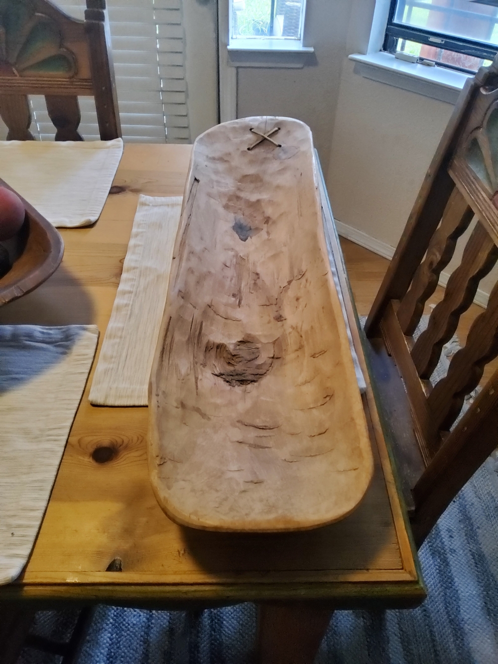 Authentic Handmade Natural Wood Mecican Dough Bowl EUC